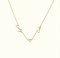Collier double prénoms en Argent