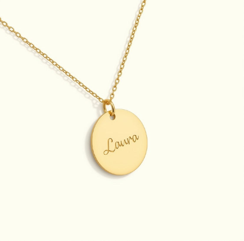 Collier Pendentif Rond en Argent