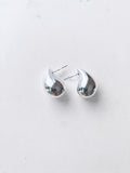 Boucles d'oreilles gouttes argentées